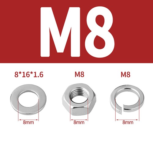 Assorted Suit Stainless Steel Flat & Spring Washers Nut M1.6 M2 M3 M4 M5 to M30 - Picture 30 of 75
