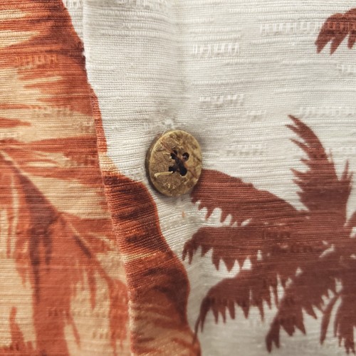 Caribbean Shirt Mens Medium White Pure Silk Hawaiian Aloha Camp Button-Up - Picture 4 of 11