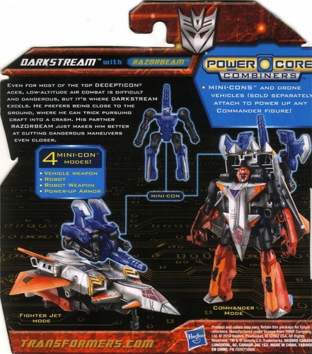 Transformers Power Core Combiners Darkstream w Razorbeam Factory Sealed New 2011 - Picture 2 of 2