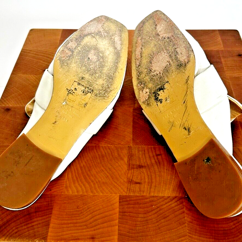 Rag & Bone White Genuine Leather Slip-On Loafer Mules Women's Size 9 - Picture 9 of 11