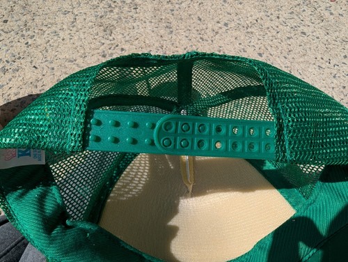 John Deere Mesh Trucker Rope Snapback Hat KC Brand Farm Tractor White Green VTG - Picture 13 of 18