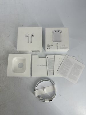 EMPTY BOX Apple AirPods 2nd Gen MV7N2AM/A with Instructions EMPTY BOX Apple AirPods 2nd Gen MV7N2AM/A with Instructions