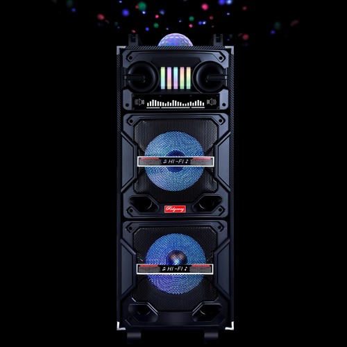 Dual 10" Woofer 4500W Bluetooth Speaker Rechargable Party FM Karaok DJ AUX + Mic - Picture 7 of 12
