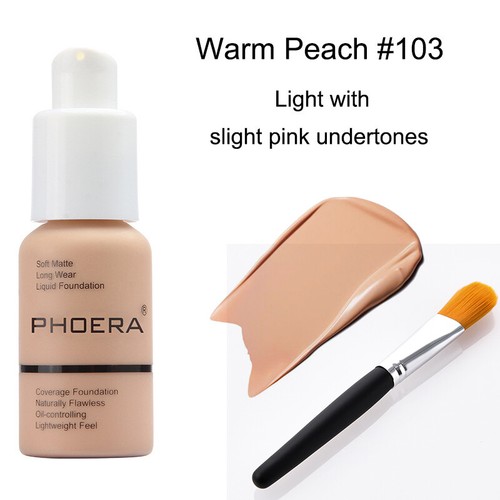 PHOERA Foundation Makeup Full Coverage Fast Base Brighten long-lasting Shade #AU - Picture 6 of 12