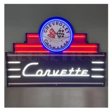 Neonetics 29ADCOR Art Deco Marquee Corvette Led Flex-Neon Sign In Steel Can