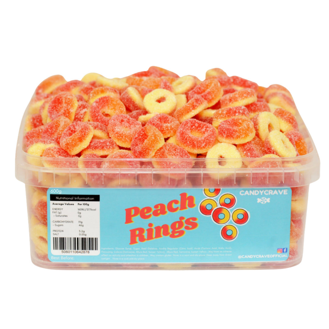 600g Candycrave Jelly Pick and Mix Sweet Tubs Party Peach Rings eBay