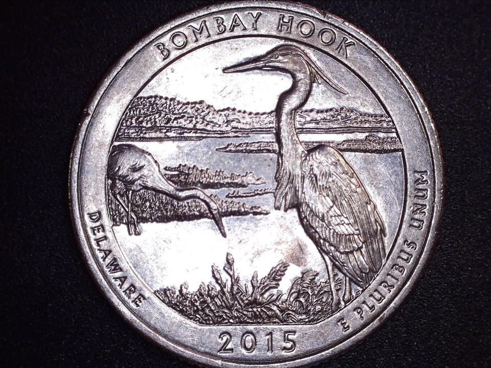  **RARE** 2015 S Clad ATB BOMBAY HOOK ERROR QUARTER - RIM ERROR - Image 3 of 3