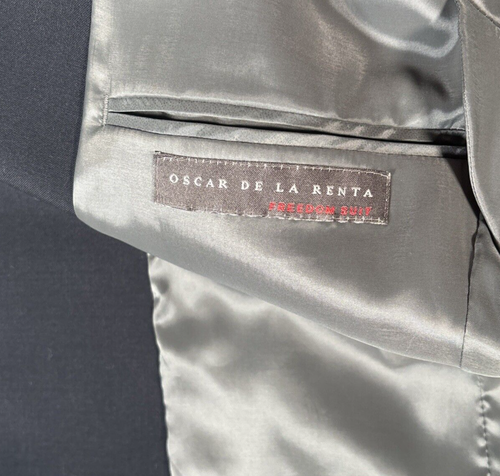 Oscar De La Renta Blazer Men’s Size 42R Navy Blue Freedom Suit Jacket 100% Wool - Picture 12 of 14