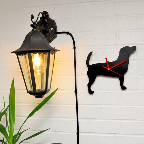 JACK RUSSELL TERRIER Reloj de Pared Moderno en Forma Dormitorio Decoración del Hogar Regalo en NEGRO - Imagen 3 de 3