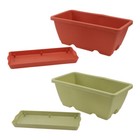 2pcs Planter Pots Indoor Plastic Pots Garden Flower Pots Flower Window Box