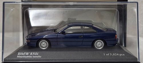 BMW 8-Series 850i Coupe (E31) 1991 Blue Met 1:43 Minichamps 431025220 RARITY!!! - Picture 19 of 22