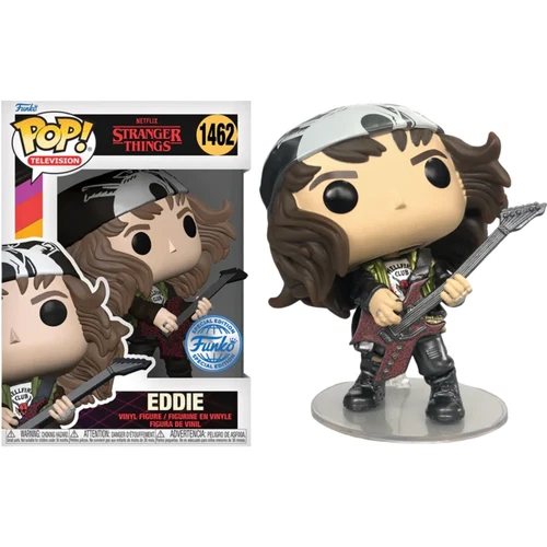 Funko Pop! Eddie with Guitar (Metallic) - Stranger Things 1462 (Special Edition)