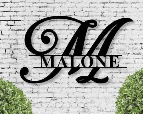 Personalized Metal Sign Custom Last Name Sign Family Name Sign Metal Wall Art - Picture 5 of 9