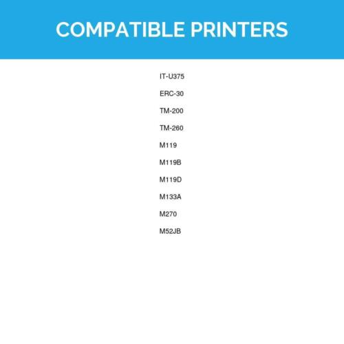 12PK RED & BLACK Ribbon for Epson ERC-30BR POS tm-200 tm-260 erc-30 M52-jb M119B - Picture 7 of 7