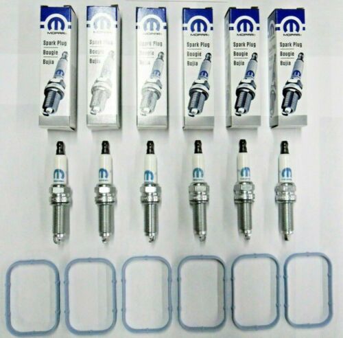 Jeep Dodge Ram Set of Spark Plugs & Intake Gaskets 5184562AC 2011-2017 Chrysler - Picture 7 of 12