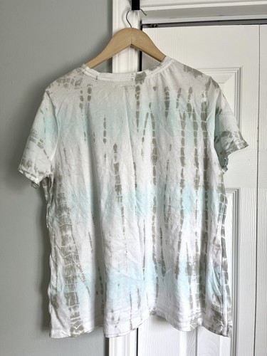 T-Shirt Athleta Donna 1X T-shirt Manica Corta Bianco Cravatta Tintura Atletica Leggera - Foto 3 di 10