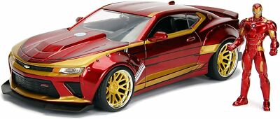 JADA 1:24 IRON MAN & 2016 CHEVROLET CAMARO AVENGERS DIE-CAST