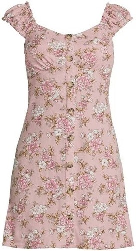 No Boundries Juniors Button Front Floral Print Swing Dresses Sizes L, XL, XXL - Picture 22 of 24