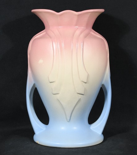 Hull Pottery Mardri Gras Granada Vase 49-9 Pink Blue No Crazing - Picture 3 of 7