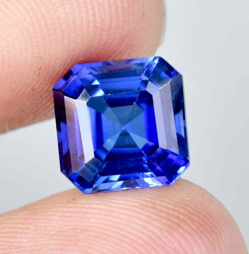 AAA+ Natural Royal Blue Ceylon Sapphire Square Cut Loose Gemstone GIT Certified - Picture 2 of 7