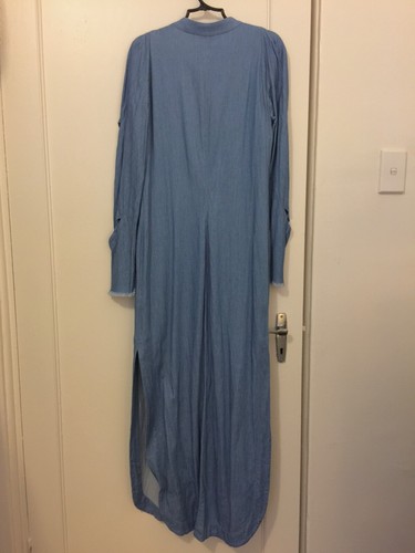 Willow blue tencel maxi shirt dress, size 10 - Picture 4 of 4