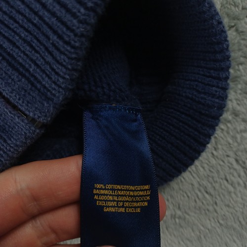 Polo Ralph Lauren Jacket Boys 4T Blue Knit Big Pony Full Zip Pockets - Picture 5 of 8