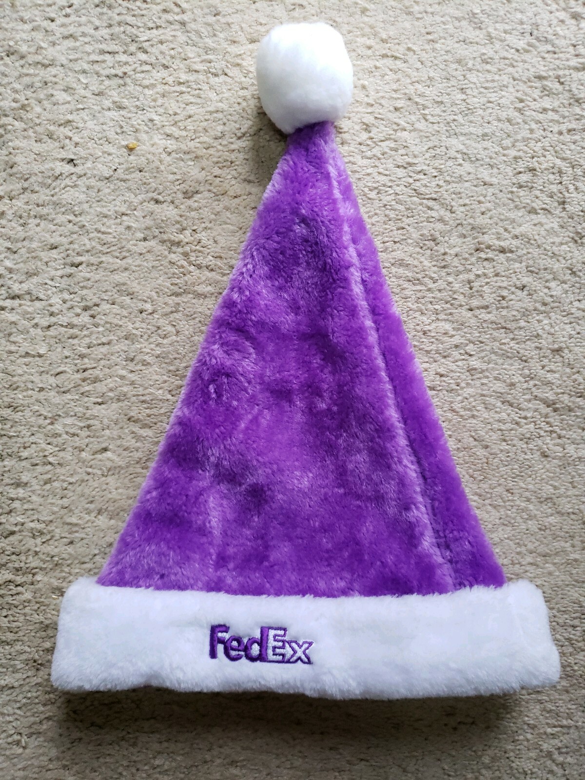 NEW Unisex Employee FedEx Purple Santa Hat