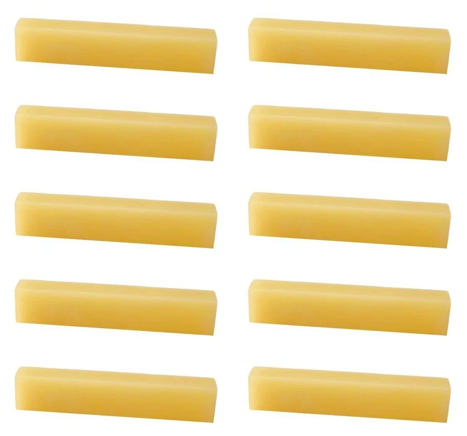 10X Bone Guitar Nut 2-1/8"x1/4"x3/8" (55x6x10mm) Blank Unbleached Luthier - Image 2 of 4