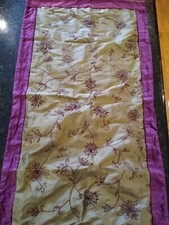 SINGLE KING PILLOW SHAM MADE IN INDIA BEADED/EMBROIDERED COTTON VELVET EDGES GUC