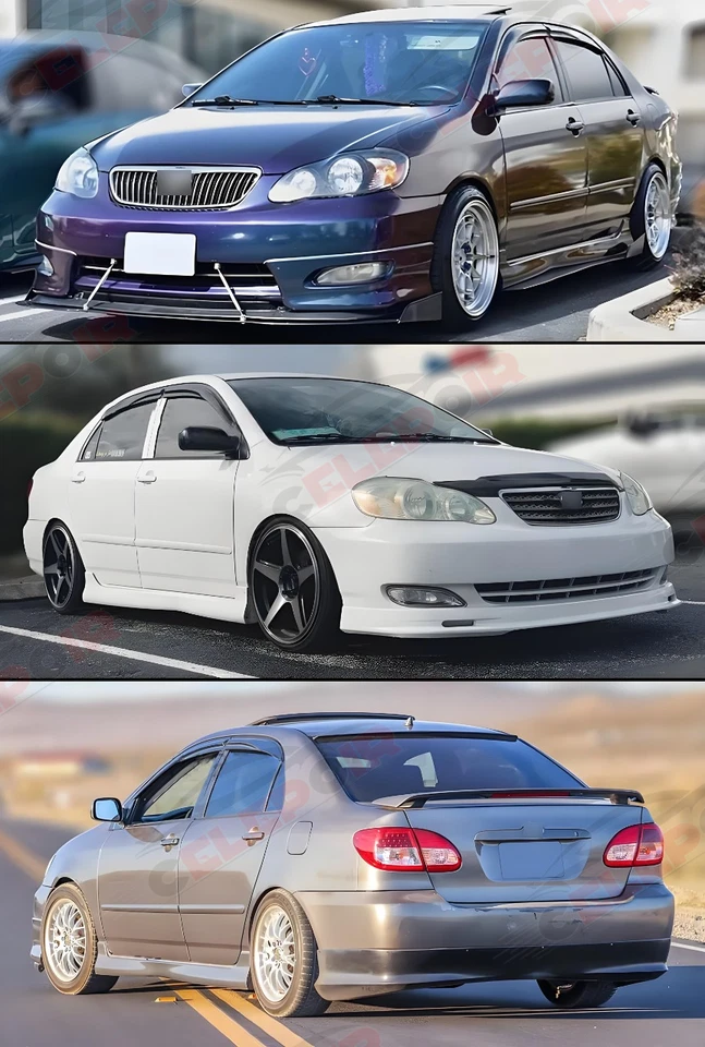 For 2005 Toyota Corolla Sedan Window Visor Sun Rain Guards Wind Deflectors - Image 3 of 4