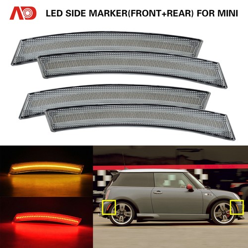 For 02-08 Mini Cooper R5 0R52 R53 LED Side Marker Fender Light Front Rear 4pcs - 第 1/8 張圖片