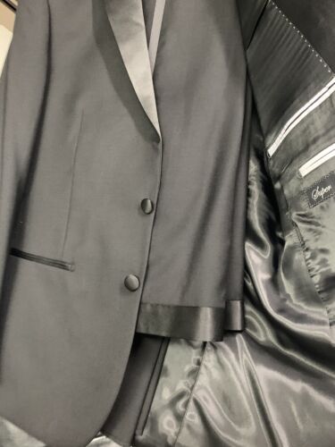 New 42R Men's Black Tuxedo 100% Wool Super 150 Made in Italy Retail $1295 - Picture 4 of 4