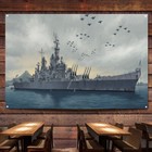 USS Missouri (BB-63) Battleship Posters and Prints Wall Hanging Flag As Gifts 0