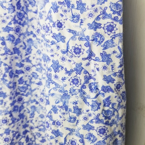 Vetiver Dress Women Size 6 Blue White Brigitte Smock Maxi Floral Tie Shoulder - Picture 10 of 16