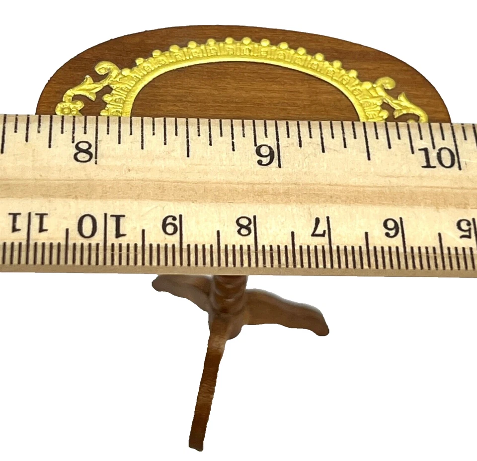 1:12 Shackman Colonial Early American Wooden Pedestal Table Dollhouse Miniature - Image 4 of 4