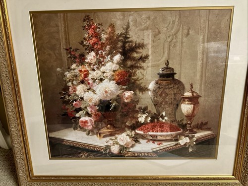 P.Riot, Still life with Flowers’ Framed Print. 33” x 29” - Picture 2 of 10