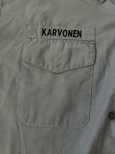 Vintage  US Navy Shirt Uniform - Named Submarine USN - XL - Picture 5 of 13