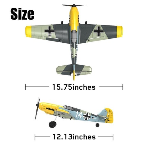 RC Plane Large Remote Control BF109 WWII Model Planes Kit Glider 2.4gHz RTF 4CH - Picture 6 of 9