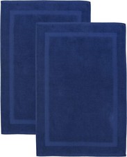 2x Luxury Cotton Bath Mats Terry Towelling 1000GSM Bathroom Rugs Soft Washable