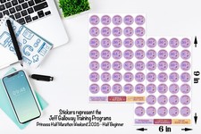 RunDisney Princess Half 13.1 Mile 19-Week Galloway Training Stickers THEMED 2026