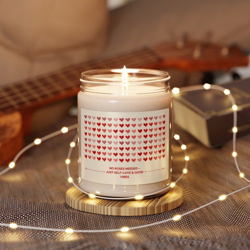 No Roses Needed—Just Self-Love & Good Vibes | Scented Candle for Relaxation - Picture 4 of 29