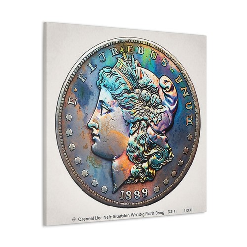 Morgan Dollar Canvase Print Morgan Dollar Coin Poster Wall Art Canvas Coin Art - Picture 3 of 13