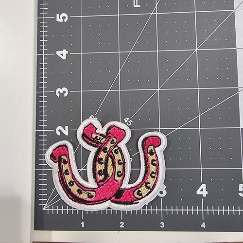 Pink Horseshoes - Embroidered Patch - Picture 3 of 3