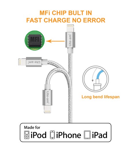 iPhone Kabel 14 13 12 11 X Lightning USB Daten Ladekabel Original MFI Zertifiziert - Bild 14 von 16
