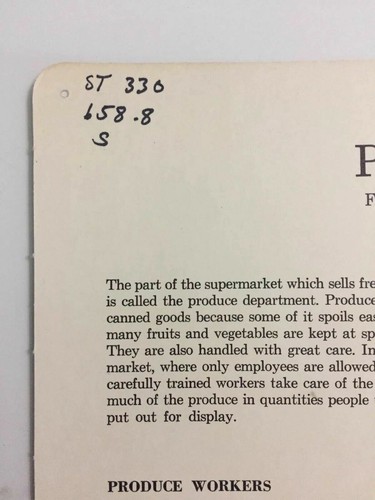 Vintage 60s Poster Print School Supermarket Helpers Produce Department Grocery - Picture 3 of 9