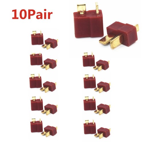 Deans Connectors For Rc Car Boat Plane Lipo Battery 10 Pairs T Plug - Picture 3 of 10