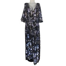 Adrianna Papell Gorgeous Festive Event Cruise Floral Maxi Formal Dress 16W NWT
