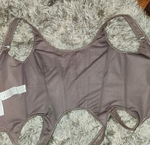 Forever 21 Faux Leather Bustier Crop Top Shiitake Size S - Picture 5 of 7