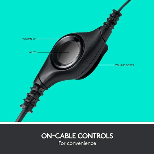 Logitech H390 Cuffie Cablate con Microfono Cancellazione Rumore USB Controllo in Linea - Foto 9 di 12