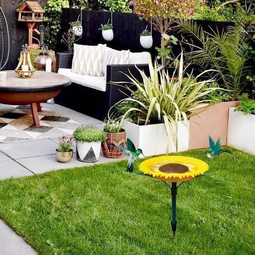 Bird Feeder Wild Bird Sunflower Standing Feeder Garden Bird Bath Bowl Tray Decor - Picture 9 of 9